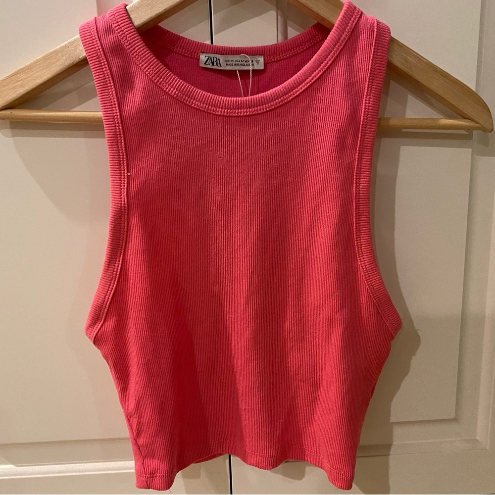 Pink Zara Crop Tank